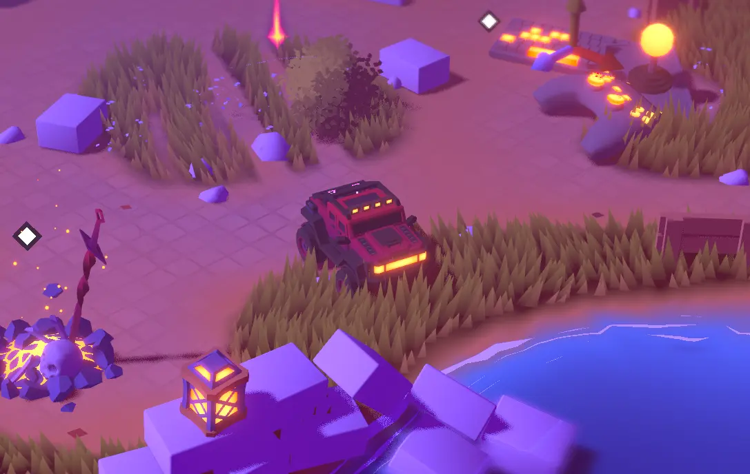 Bruno Simon，3D汽车游戏。